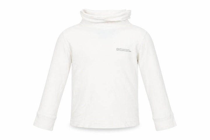 Mountain Warehouse Boys White High Neck Pullover Long Sleeve Top