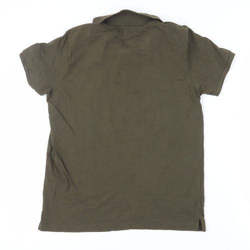 Brave Soul Men’s Green Short Sleeve Polo, Size S