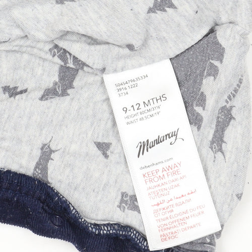 Mantaray Unisex Baby Blue Corduroy Coverall 9-12 Months