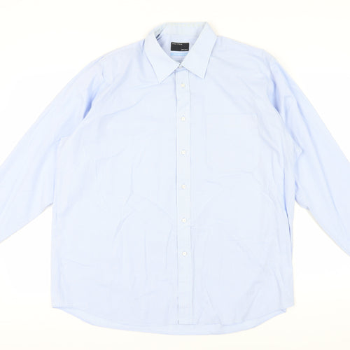 John Lewis Men's Blue Check Shirt Size 44