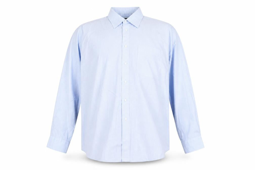 Front view of John Lewis Men's Blue Check Shirt, size 44