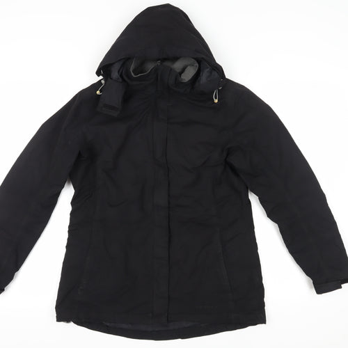 Peter Storm Women's Black Hooded Jacket Size 12