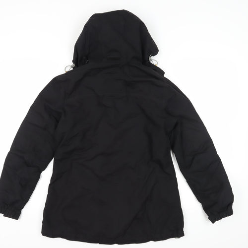 Peter Storm Women's Black Hooded Jacket Size 12
