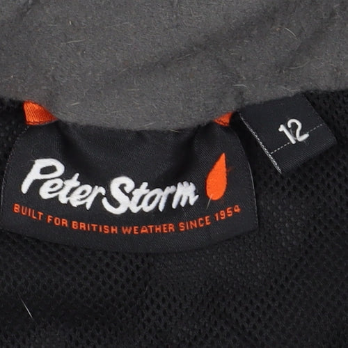 Peter Storm Women's Black Hooded Jacket Size 12