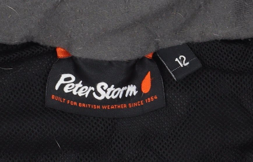 Peter Storm Women's Black Hooded Jacket Size 12