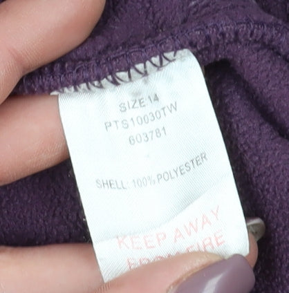 Peter Storm Women's Purple Fleece Jacket Size 14