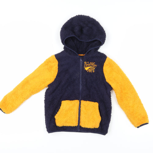 Lupilu Boys Hooded Fleece Jacket Blue Yellow Size 5