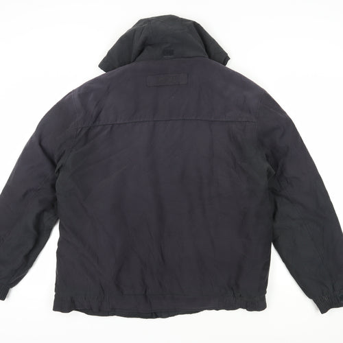 Maine New England Black Parka Jacket for Men, Size L