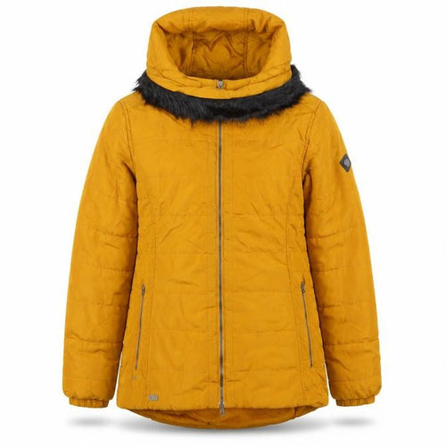 Regatta Women's Yellow Hooded Puffer Jacket Size 14