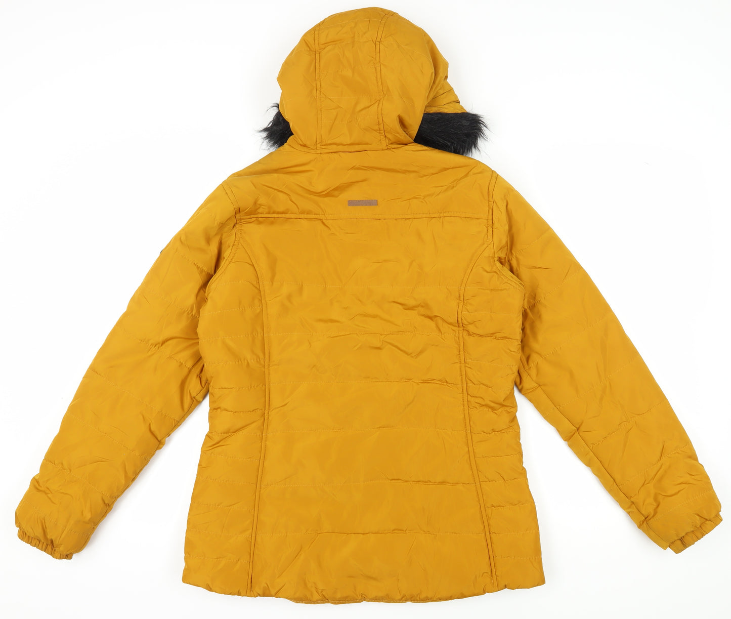 Regatta Women's Yellow Hooded Puffer Jacket Size 14