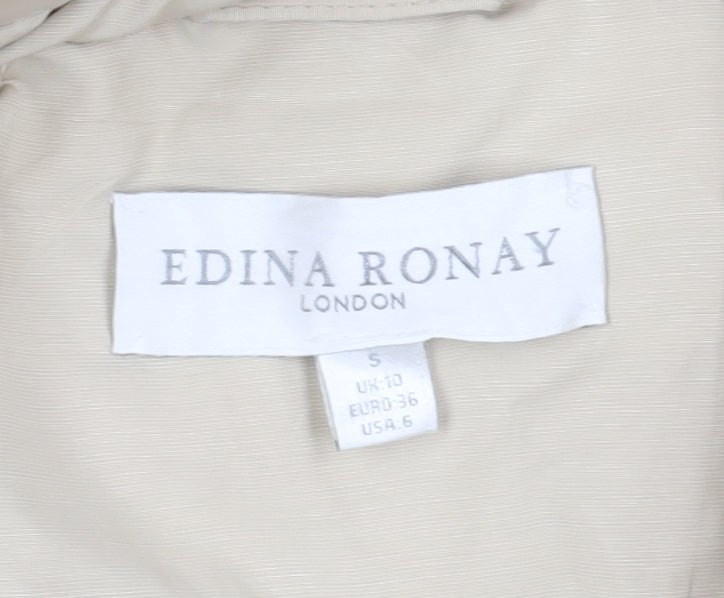 Edina Ronay Women's Beige Puffer Coat Size 10