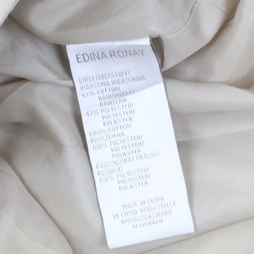 Edina Ronay Women's Beige Puffer Coat Size 10