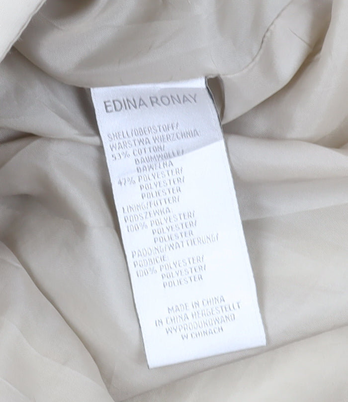 Edina Ronay Women's Beige Puffer Coat Size 10