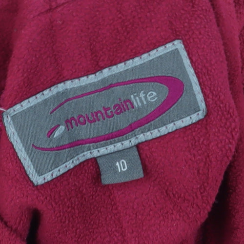 Mountain Life Women's Red Fleece Pullover Sweatshirt 10