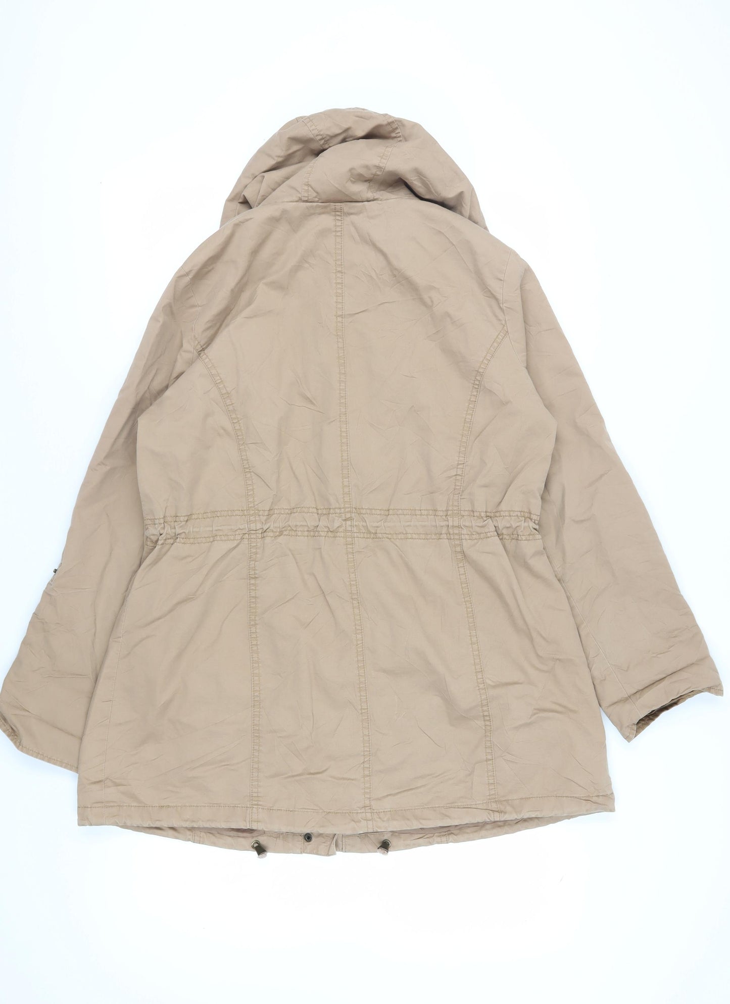 Dorothy Perkins Women's Beige Parka Coat Size 16