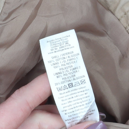Dorothy Perkins Women's Beige Parka Coat Size 16