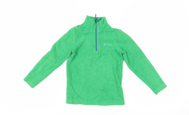 Mountain Warehouse Boys Green 5-6 Yrs Fleece Half Zip Sweatshirt