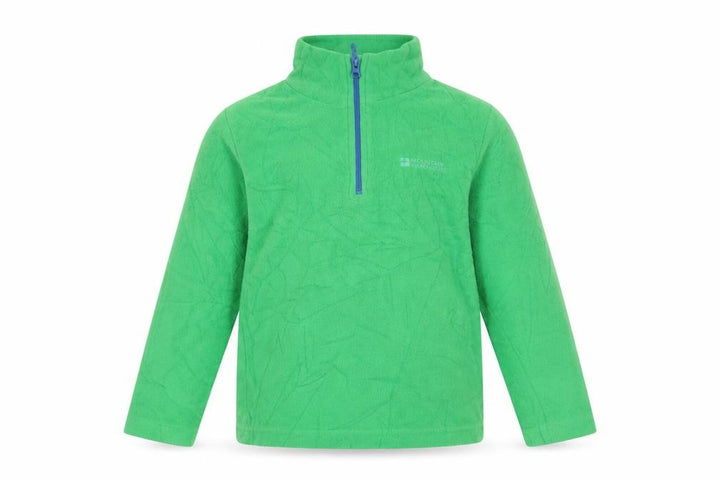 Mountain Warehouse Boys Green 5-6 Yrs Fleece Half Zip Sweatshirt