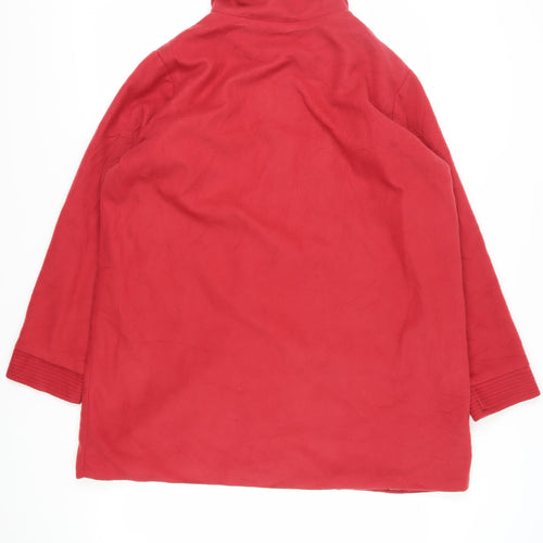 Anne De Lancay Women's Red Long Sleeve Coat L