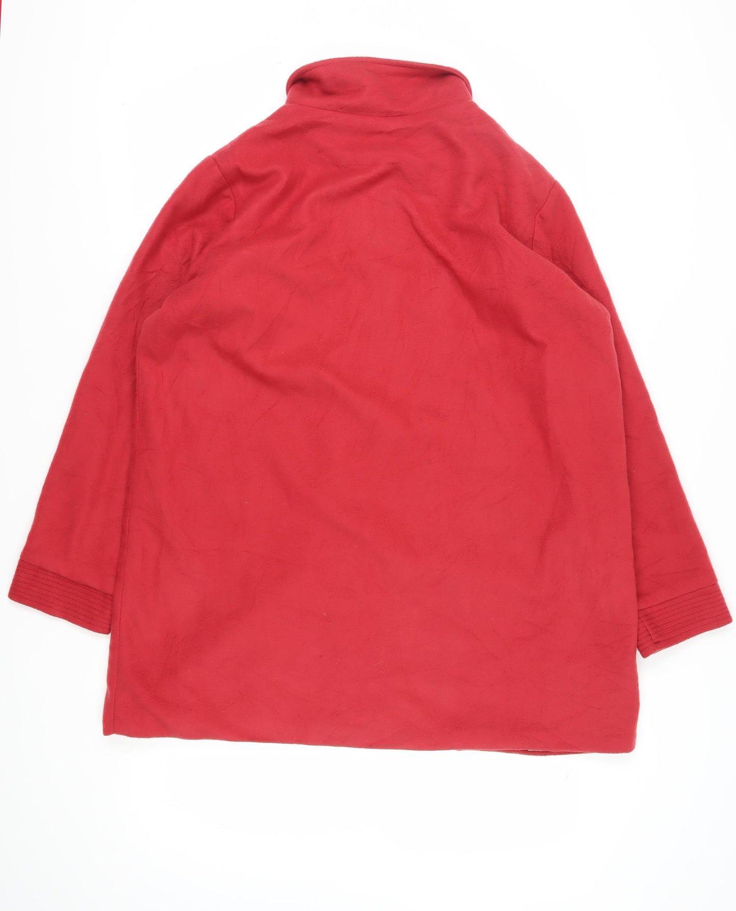 Anne De Lancay Women's Red Long Sleeve Coat L