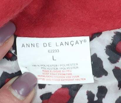 Anne De Lancay Women's Red Long Sleeve Coat L