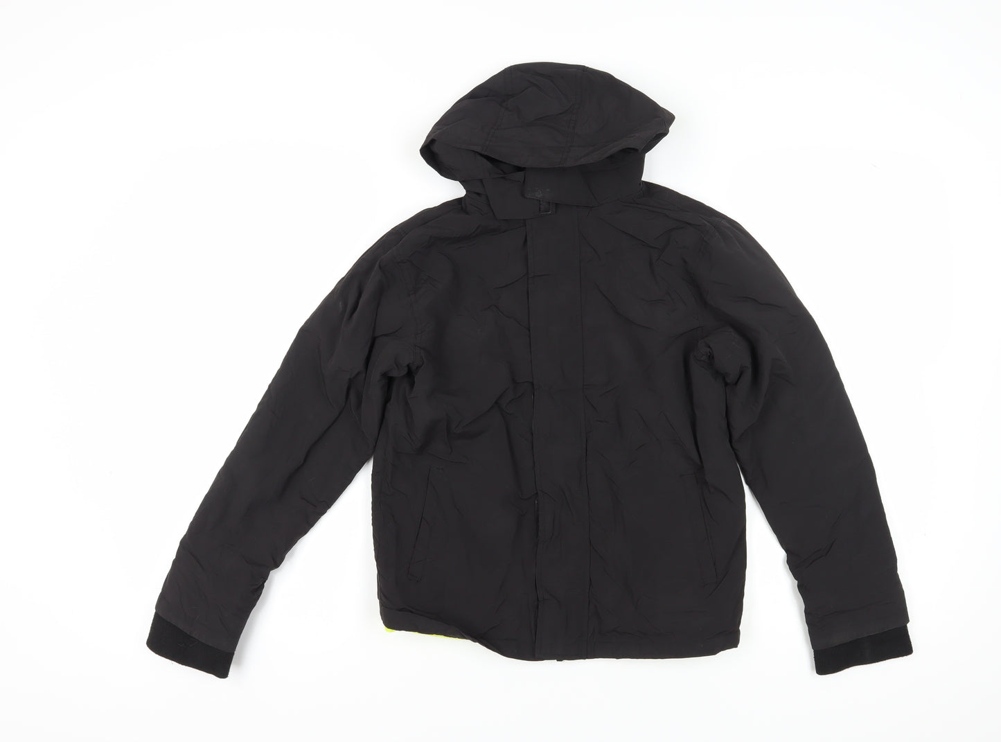 Urban Outlaws Boys Black Hooded Winter Jacket 11-12 Years