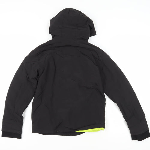 Urban Outlaws Boys Black Hooded Winter Jacket 11-12 Years