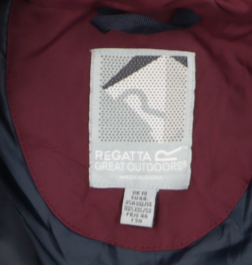 Regatta Women's Blue Waterproof Rain Coat Size 18