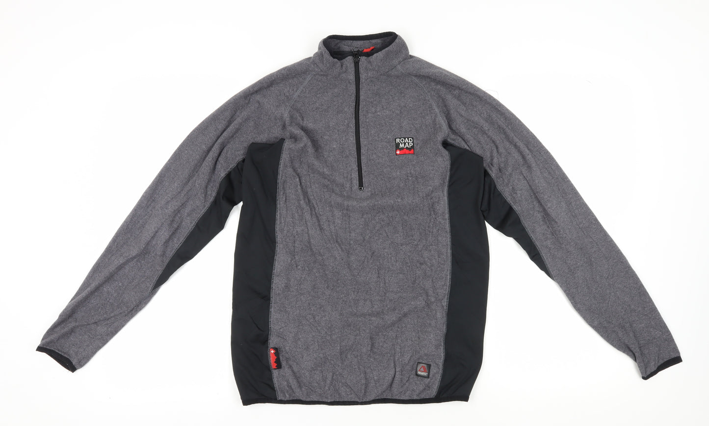 ROAD MAP Men's Grey Fleece Mock Neck Sweatshirt Size S