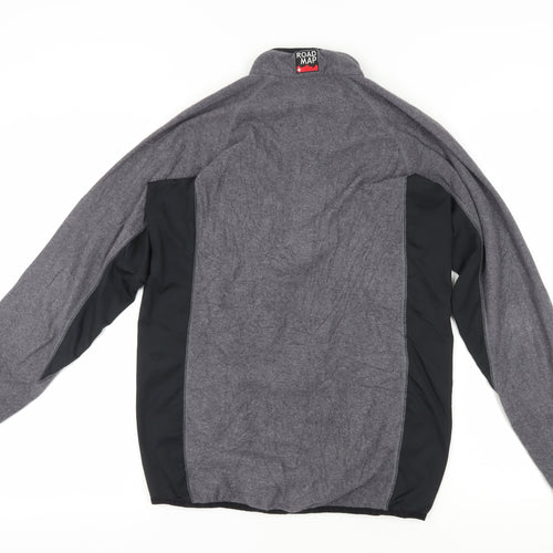 ROAD MAP Men's Grey Fleece Mock Neck Sweatshirt Size S