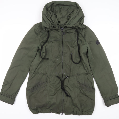 Armani Jeans Women's Green Parka Jacket Size 14