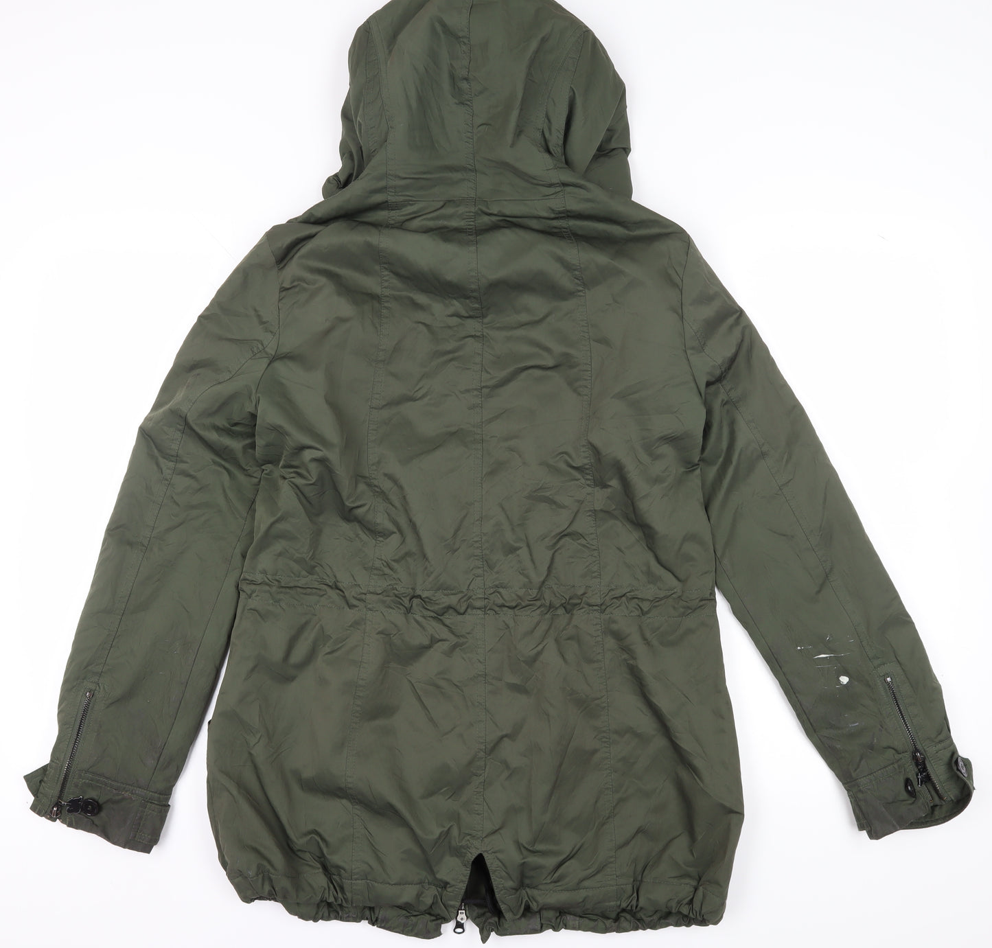 Armani Jeans Women's Green Parka Jacket Size 14