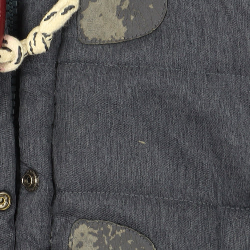 Superdry Women's Blue Duffle Coat Size L Winter Hooded