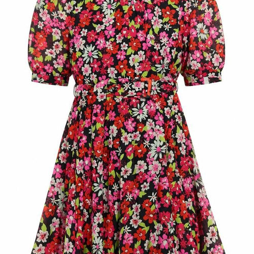 Warehouse Women Multicoloured Floral A-Line Dress Size 12