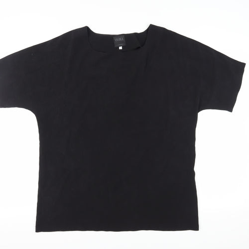 Wall London Black Women’s Basic Boat Neck Top S
