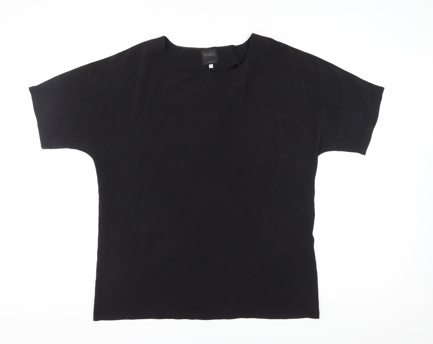 Wall London Black Women’s Basic Boat Neck Top S
