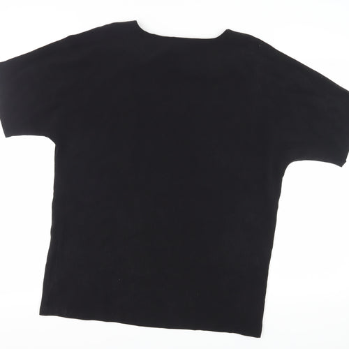 Wall London Black Women’s Basic Boat Neck Top S