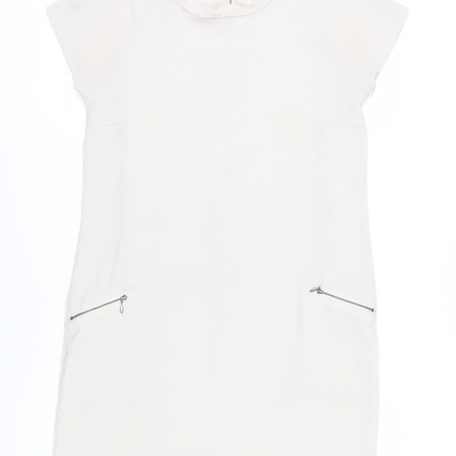Next Women's Beige Short Shift Dress Size 10