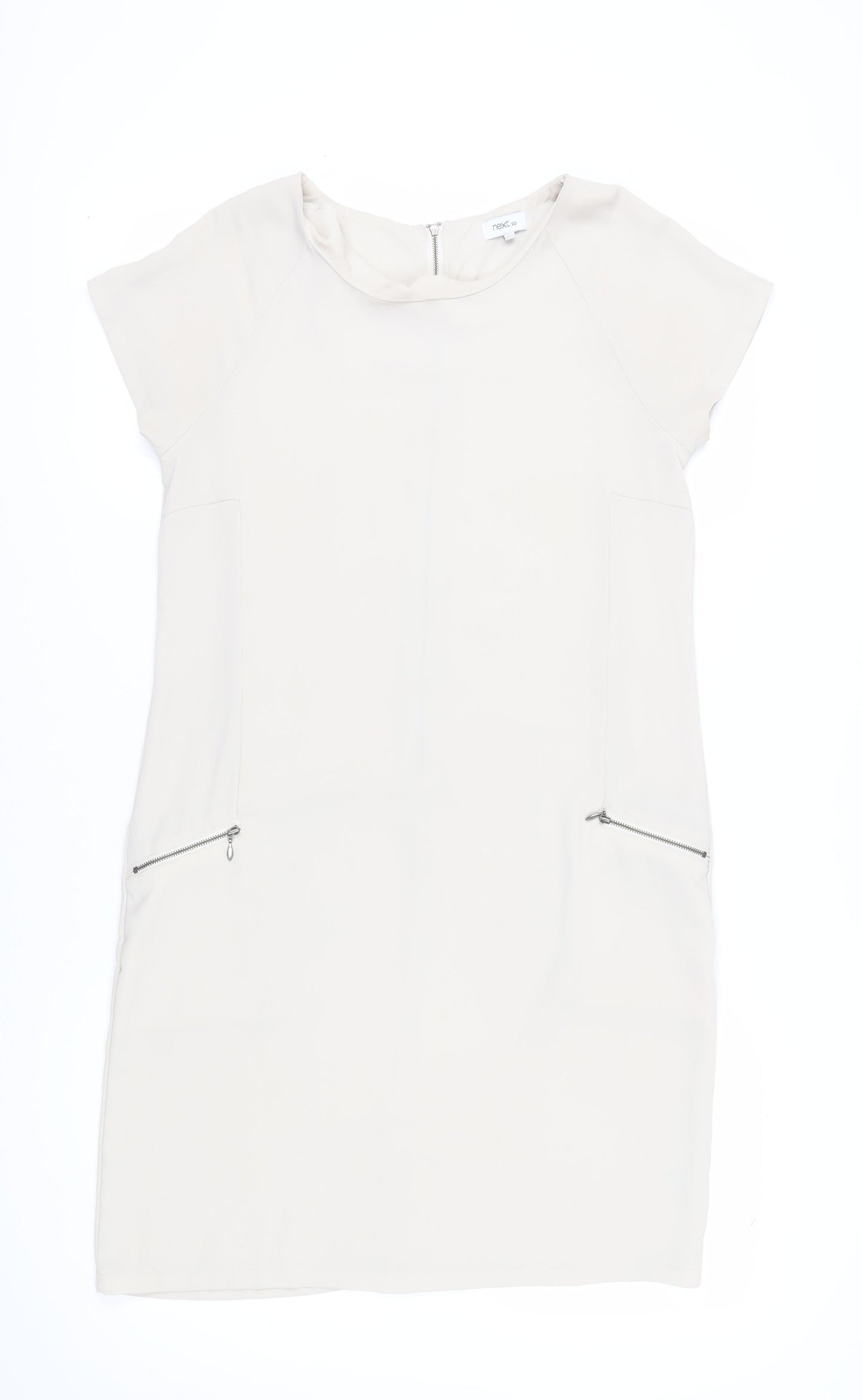 Next Women's Beige Short Shift Dress Size 10