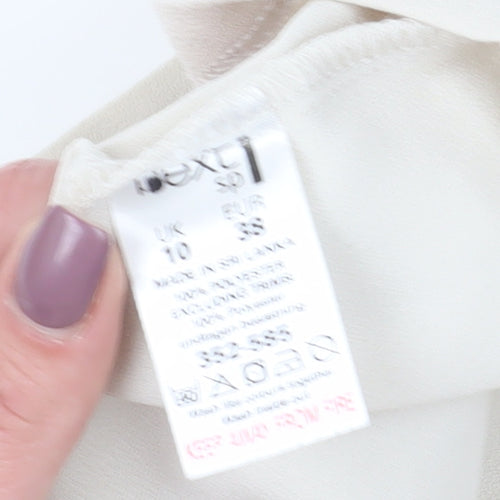 Next Women's Beige Short Shift Dress Size 10
