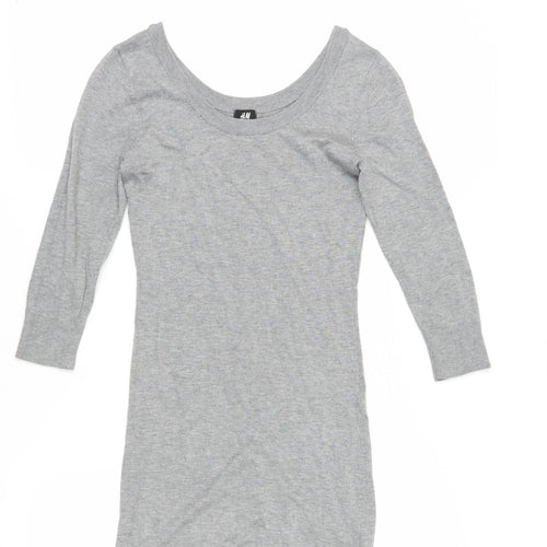 H&M Women's Grey Jumper Dress, S, Casual, Spring/Autumn
