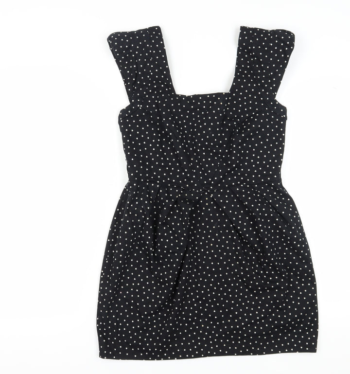 River Island Women’s Black Polka Dot A-Line Dress