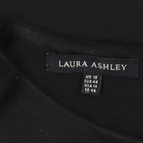 Laura Ashley Women's Black Sheath Dress Size 18