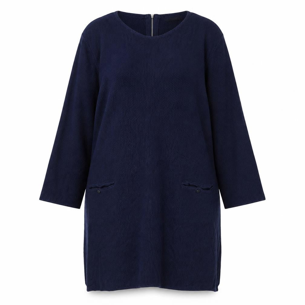 Front view of Marks & Spencer Women's Blue Shift Dress, size 18