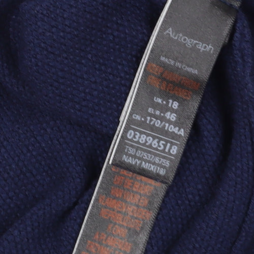 Marks and Spencer Women's Blue Shift Dress Size 18