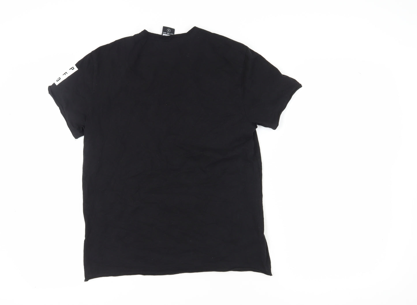 Amplified Black Graphic T-Shirt Unisex S Casual Style