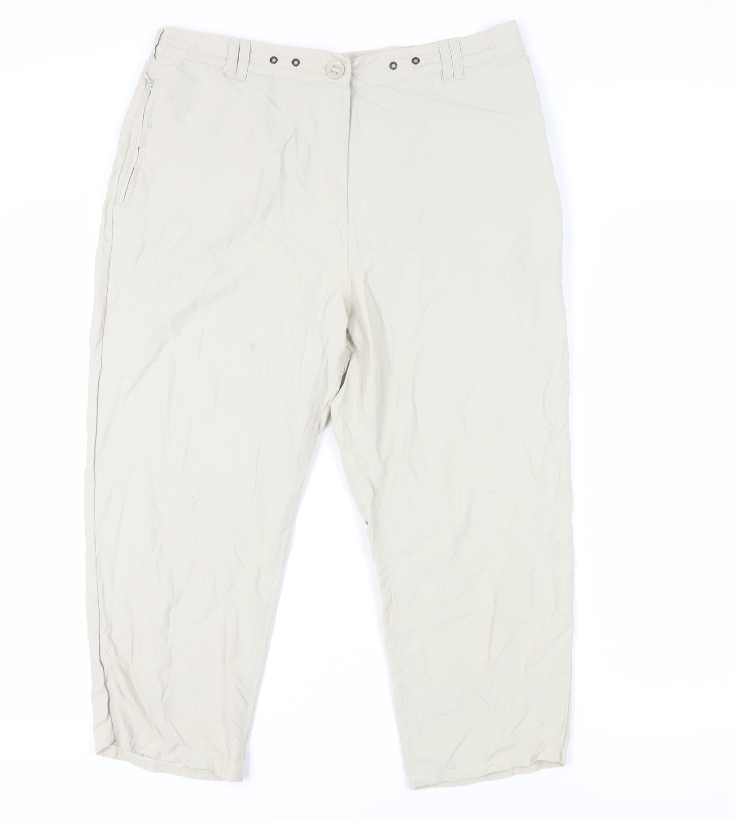 Craghoppers Women's Beige Cropped Trousers Size 16