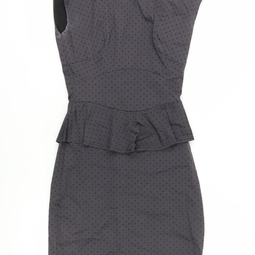 Louche Women's Black Polka Dot Sheath Dress, Size 8