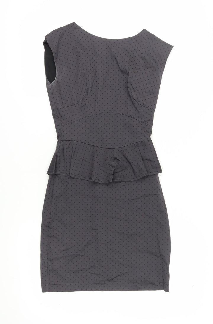 Louche Women's Black Polka Dot Sheath Dress, Size 8