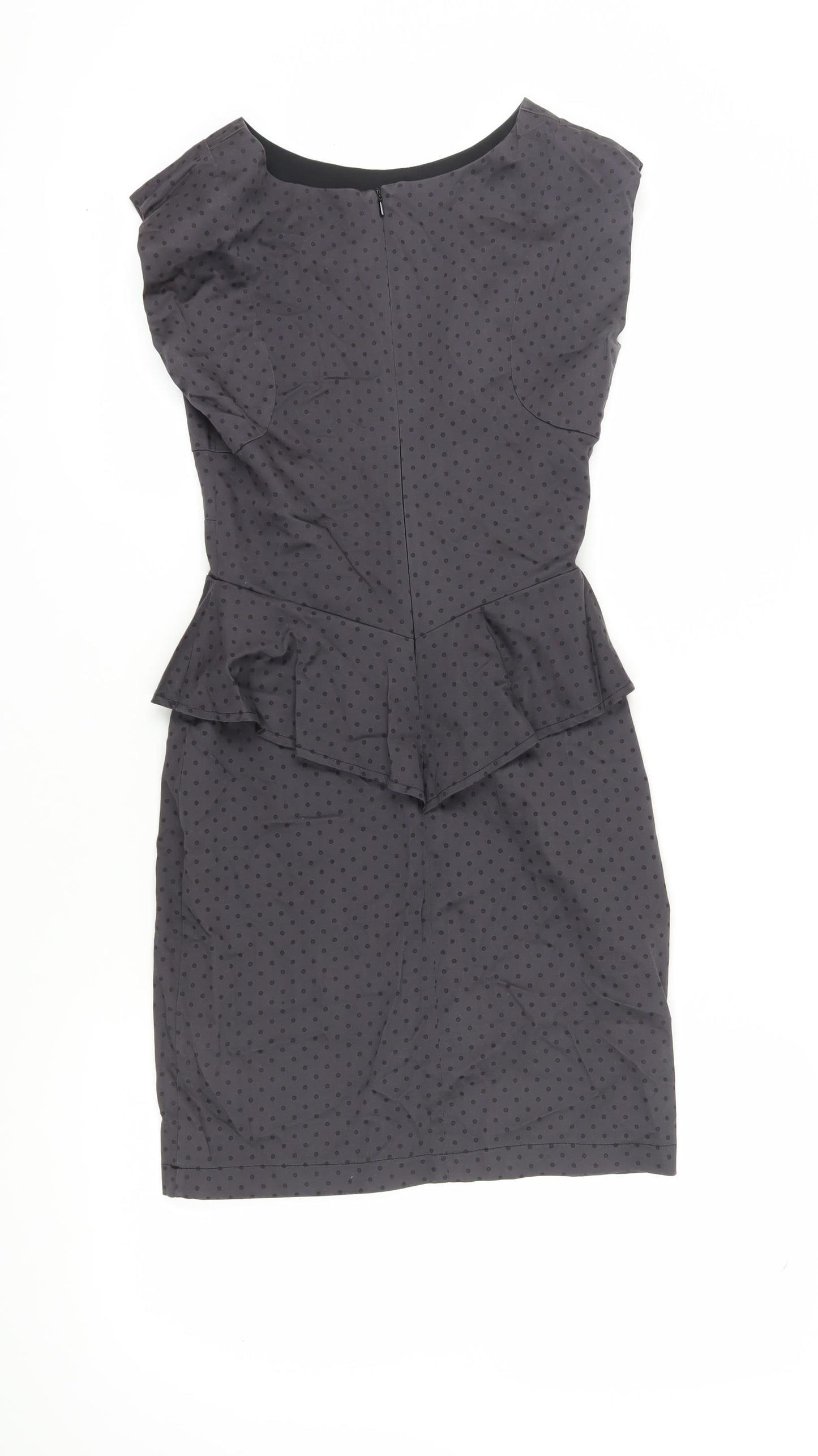 Louche Women's Black Polka Dot Sheath Dress, Size 8